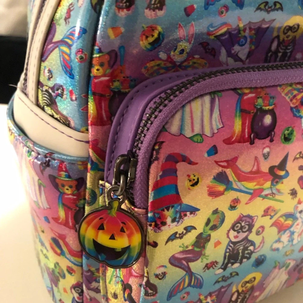 New! Loungefly x Lisa Frank Halloween Sticker Mini Backpack - Picture 12 of 12